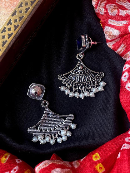 Monalisa Stone Oxidized Trendy Earring