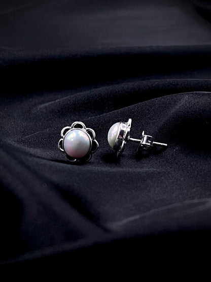Semi Precious Stone 92.5 Silver Stud Earring