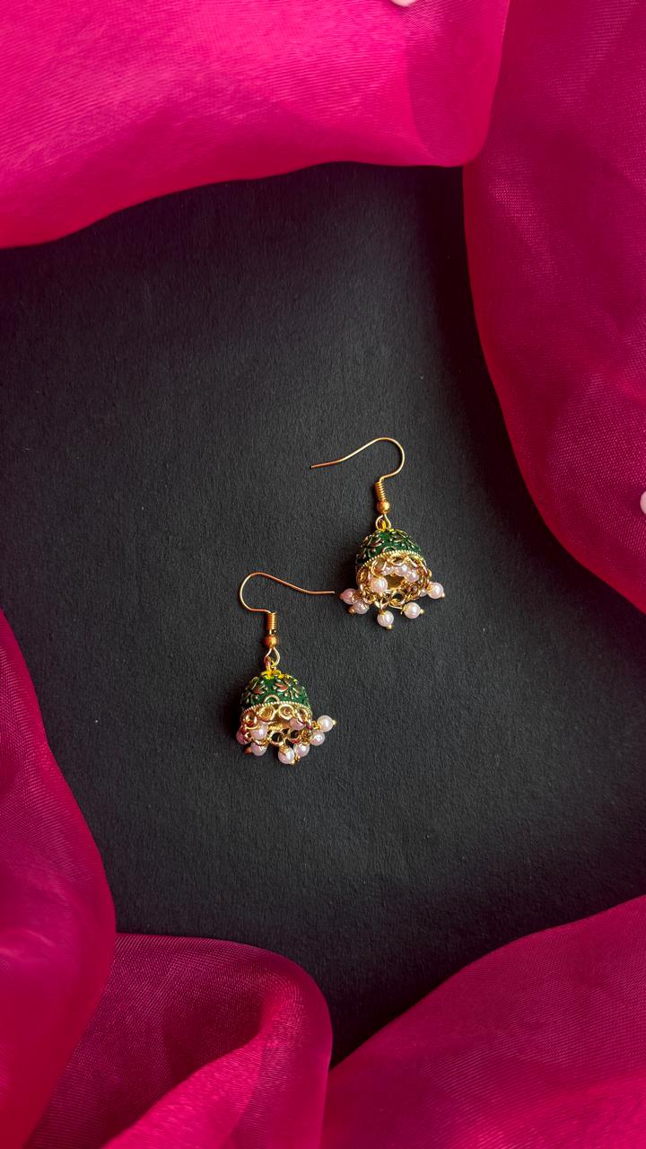 Meenakari Jhumki Earring