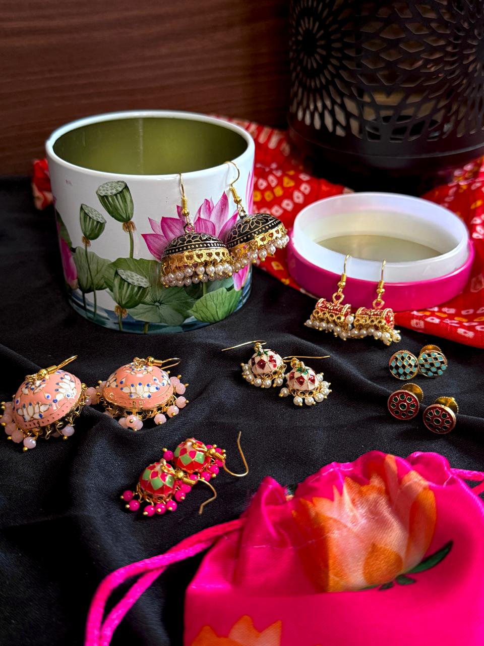 Gift Box of 7 pairs of Meenakari Earring
