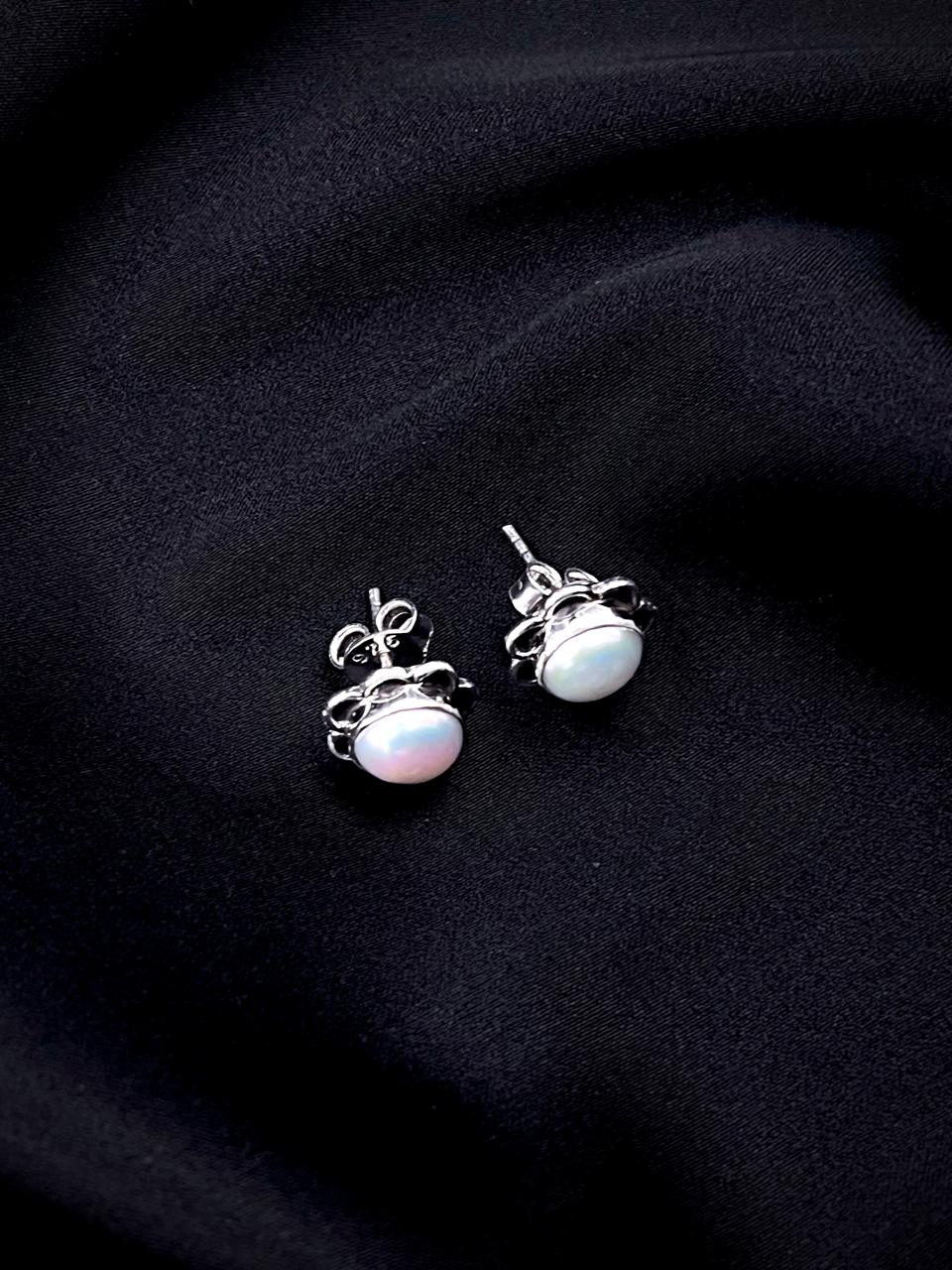 Semi Precious Stone 92.5 Silver Stud Earring