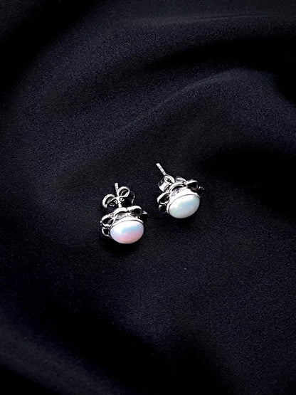 Semi Precious Stone 92.5 Silver Stud Earring