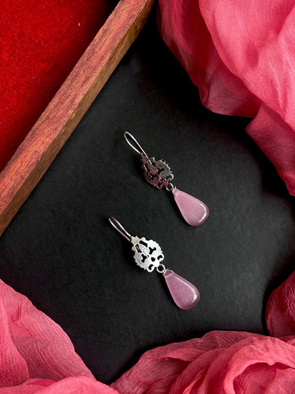 Monalisa Stone Silver Replica Earring