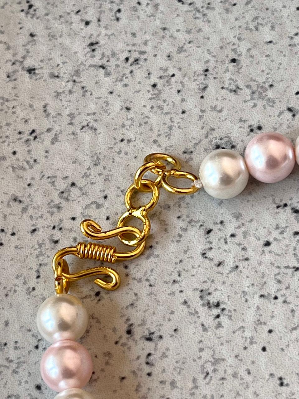 Shell Pearl with AD Ball Mala