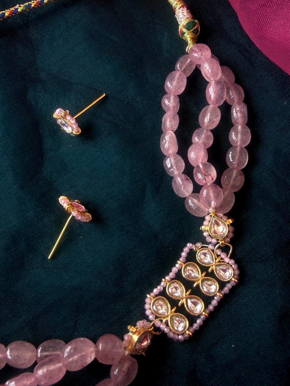 Pachi Kundan Stone Beaded Choker Necklace