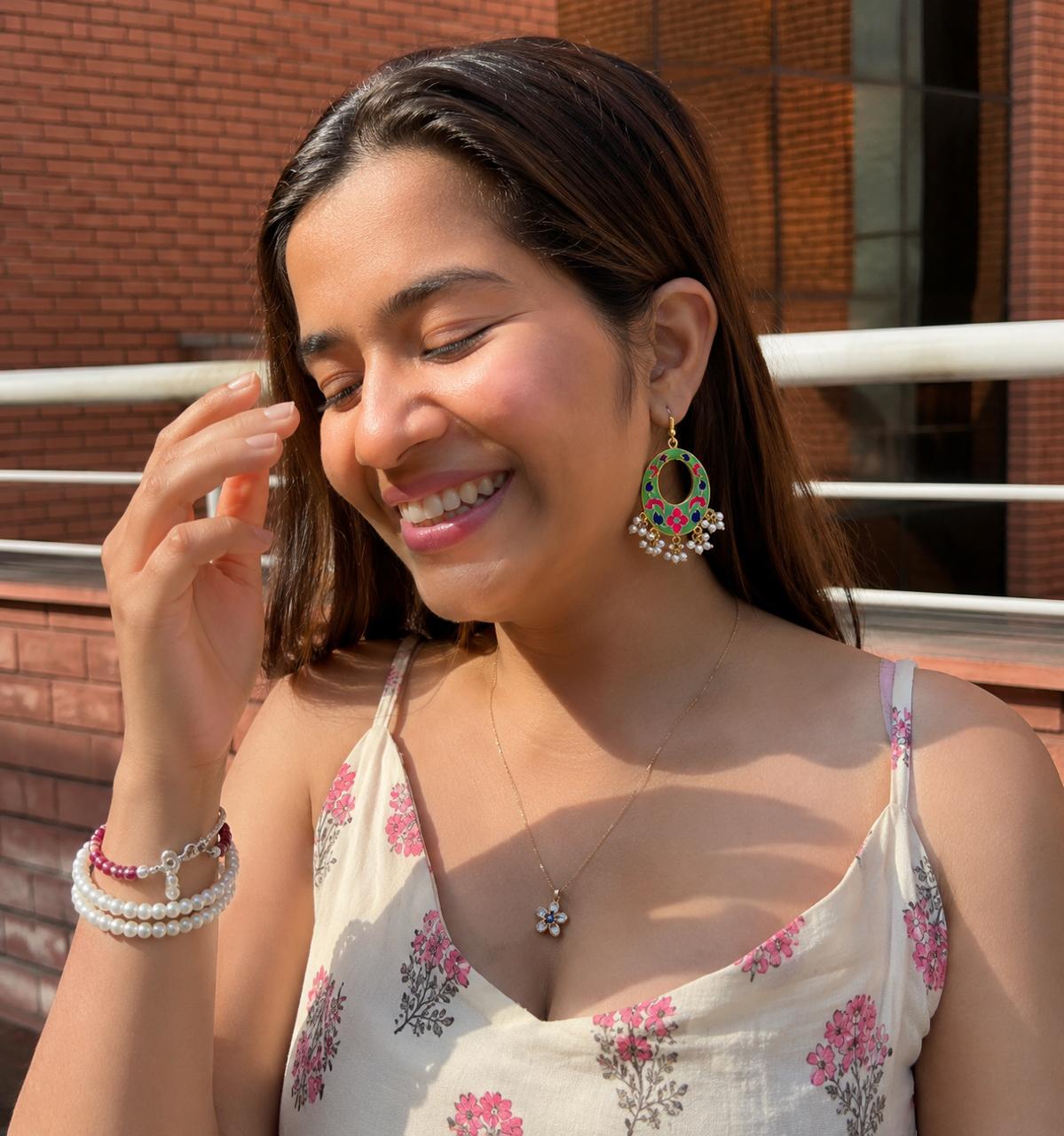 Meenakari Chandbali Earring