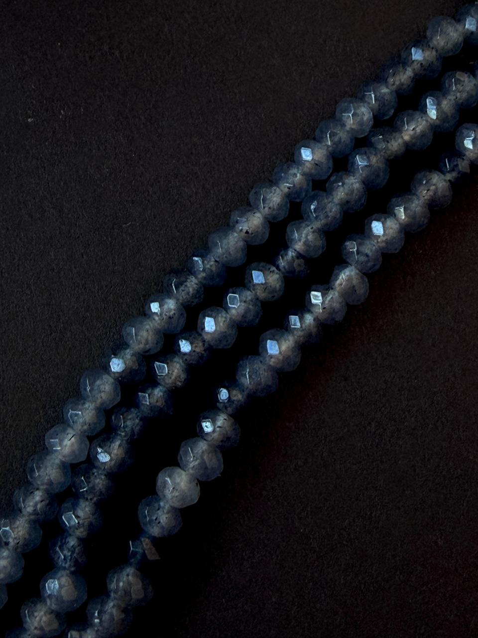 Stone Beads with Kundan Three Layered Choker and Kundan Earring Set