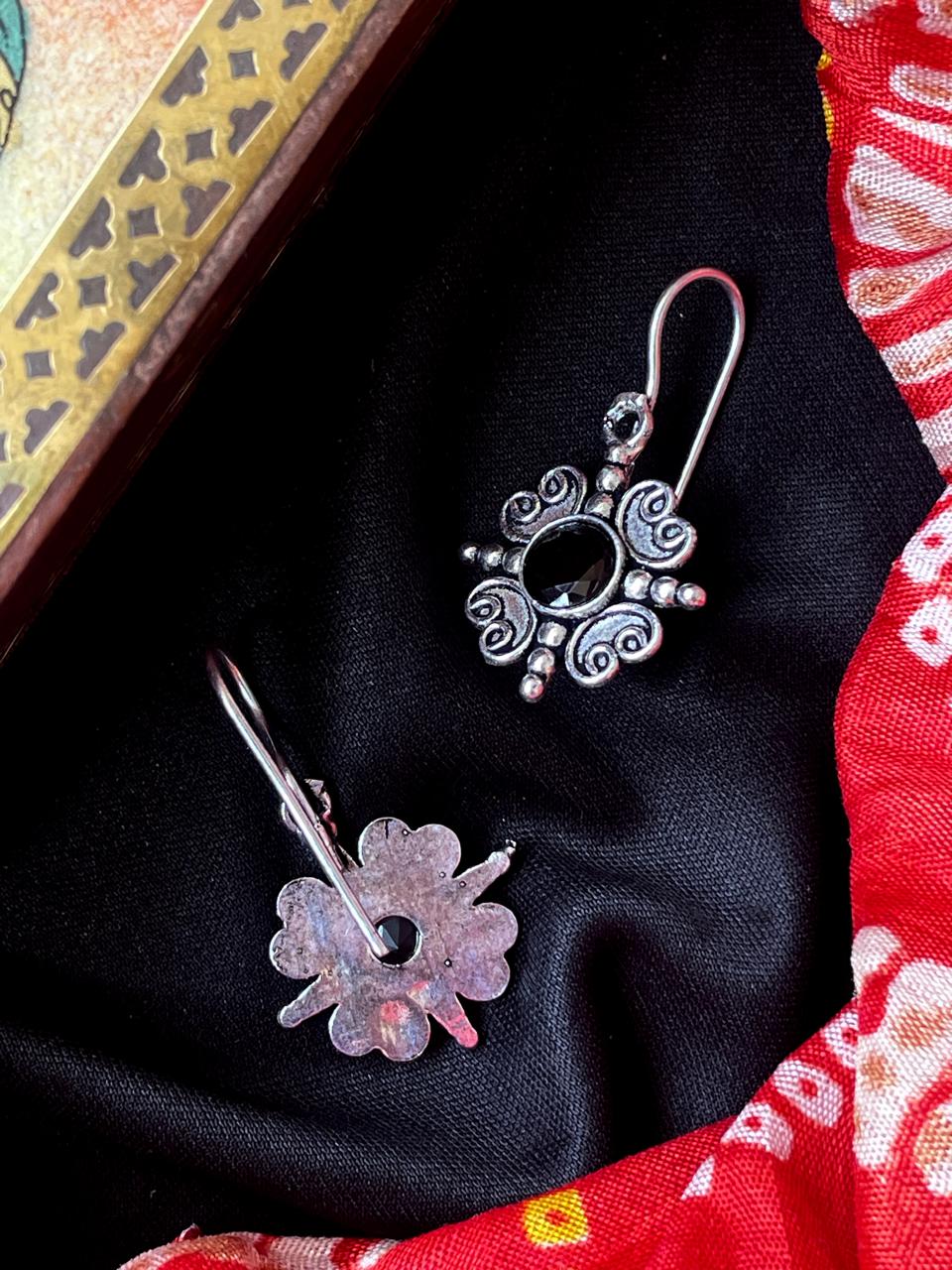 Monalisa Stone Oxidized Casual wear Earring