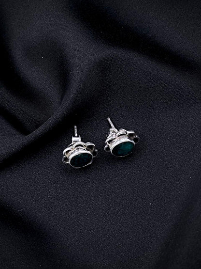 Semi Precious Stone 92.5 Silver Stud Earring
