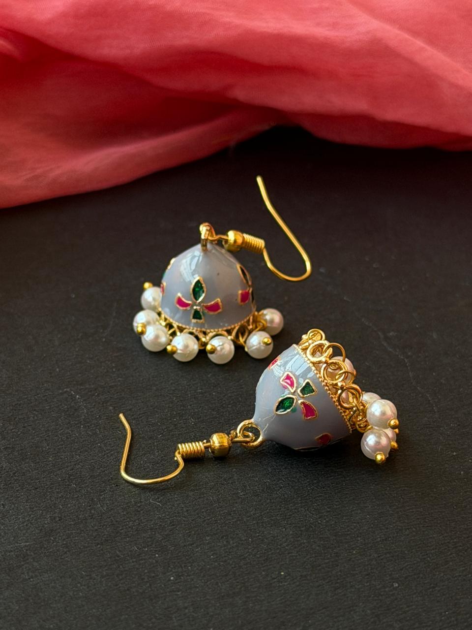 Meenakari Ethnic Jhumki Earring