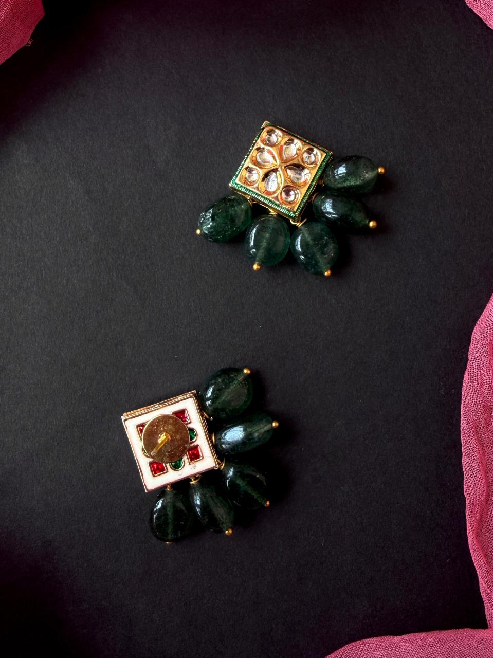 Kundan with Stone Beads Earring