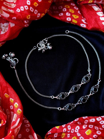 Monalisa Stone Oxidized Casual wear Anklet