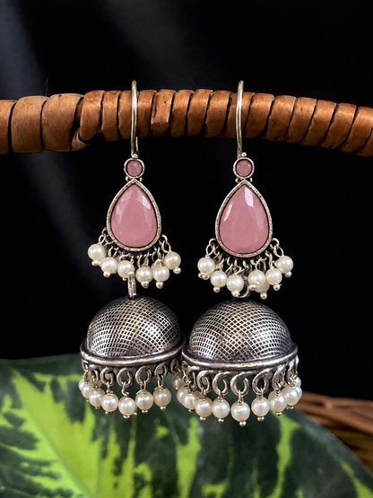 Monalisa Stone Top with Antique Jhumki Earring