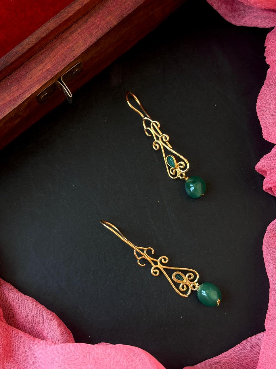 Stones Beads Golden Earring