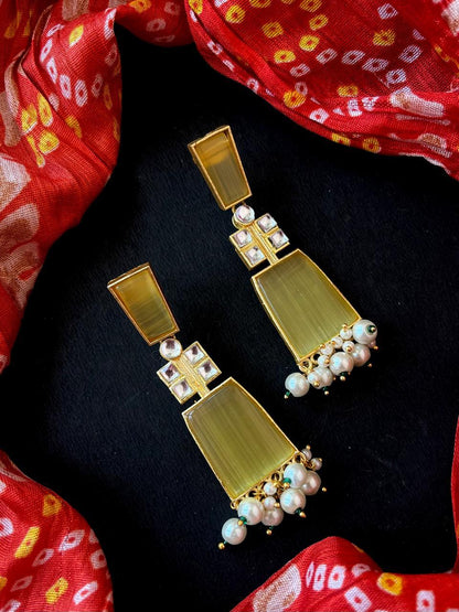 Monalisa Stone Geomterical Partywear Earring