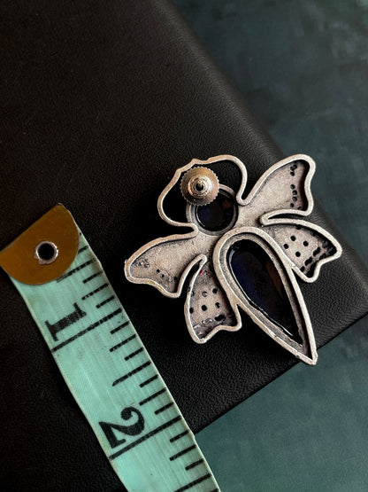 Butterflies Shape Oxidized Stud Earring