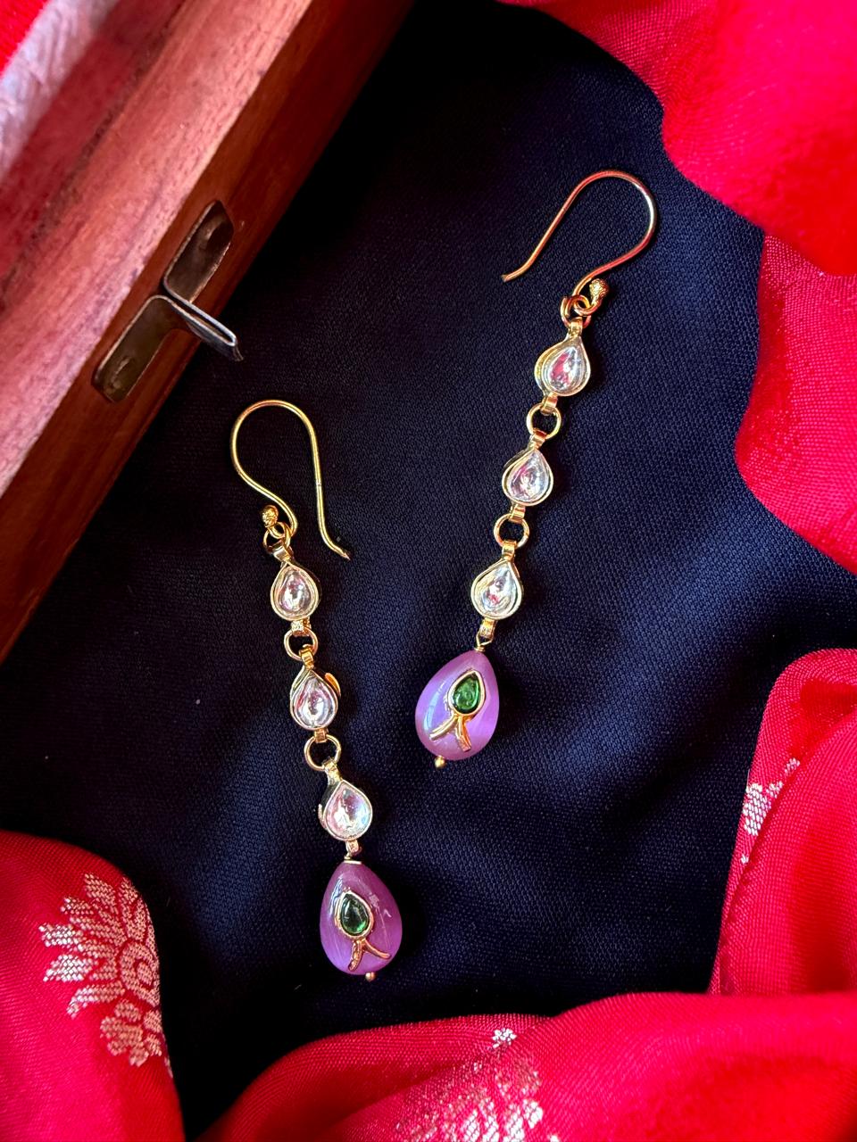 Pachi Kundan with Monalisa Stone Earring