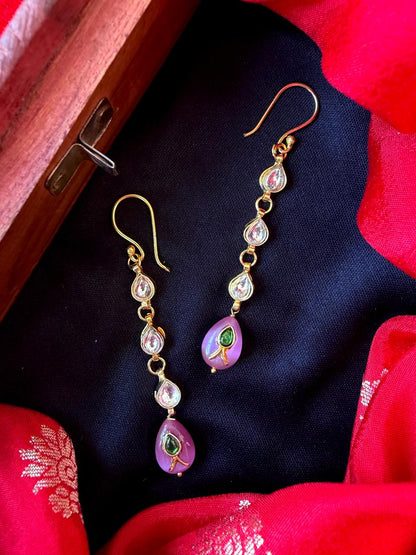 Pachi Kundan with Monalisa Stone Earring