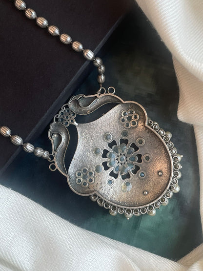 Big Pendant Oxidized Necklace