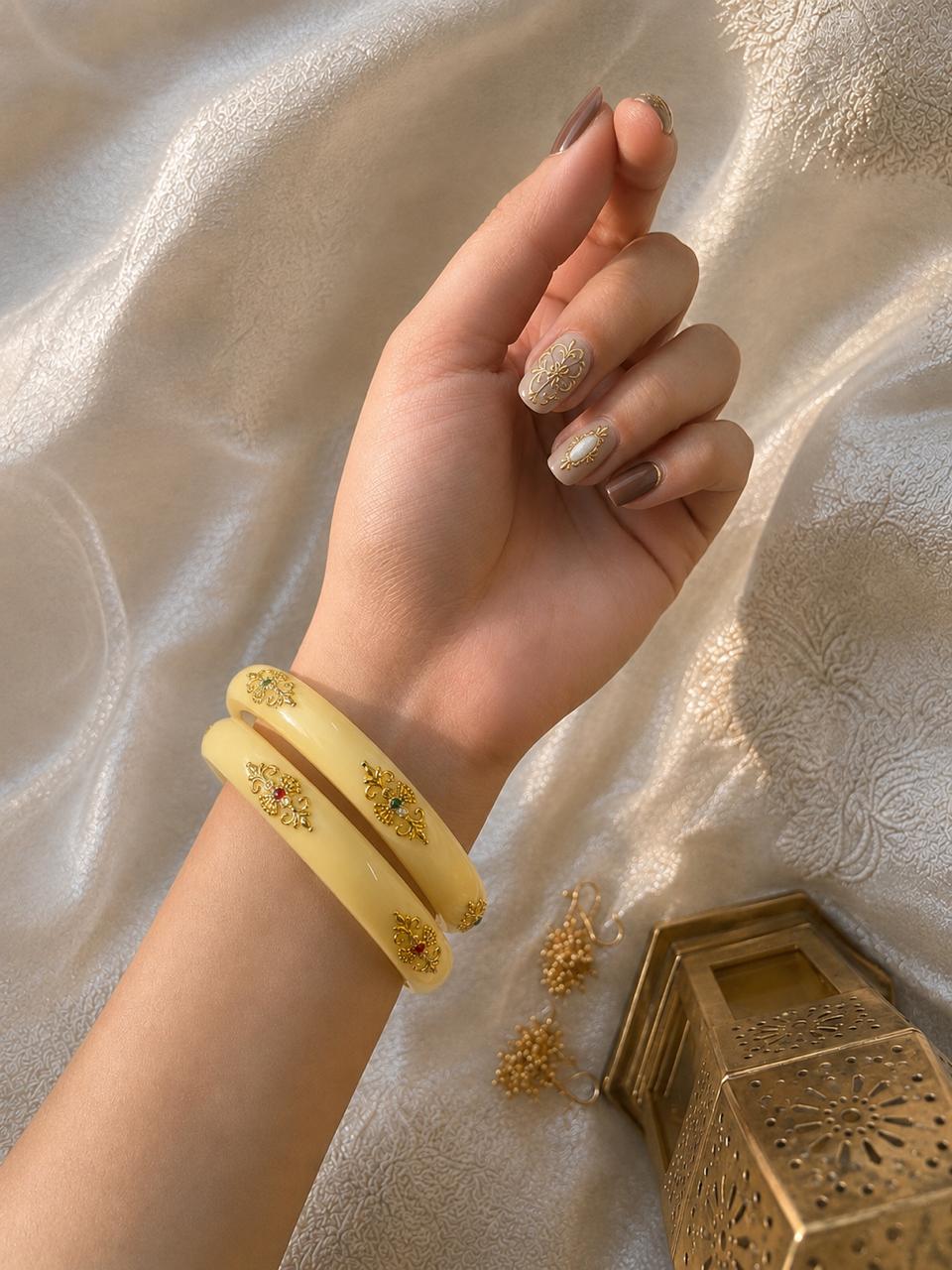 Acrylic Ethnic Jelly Bangles