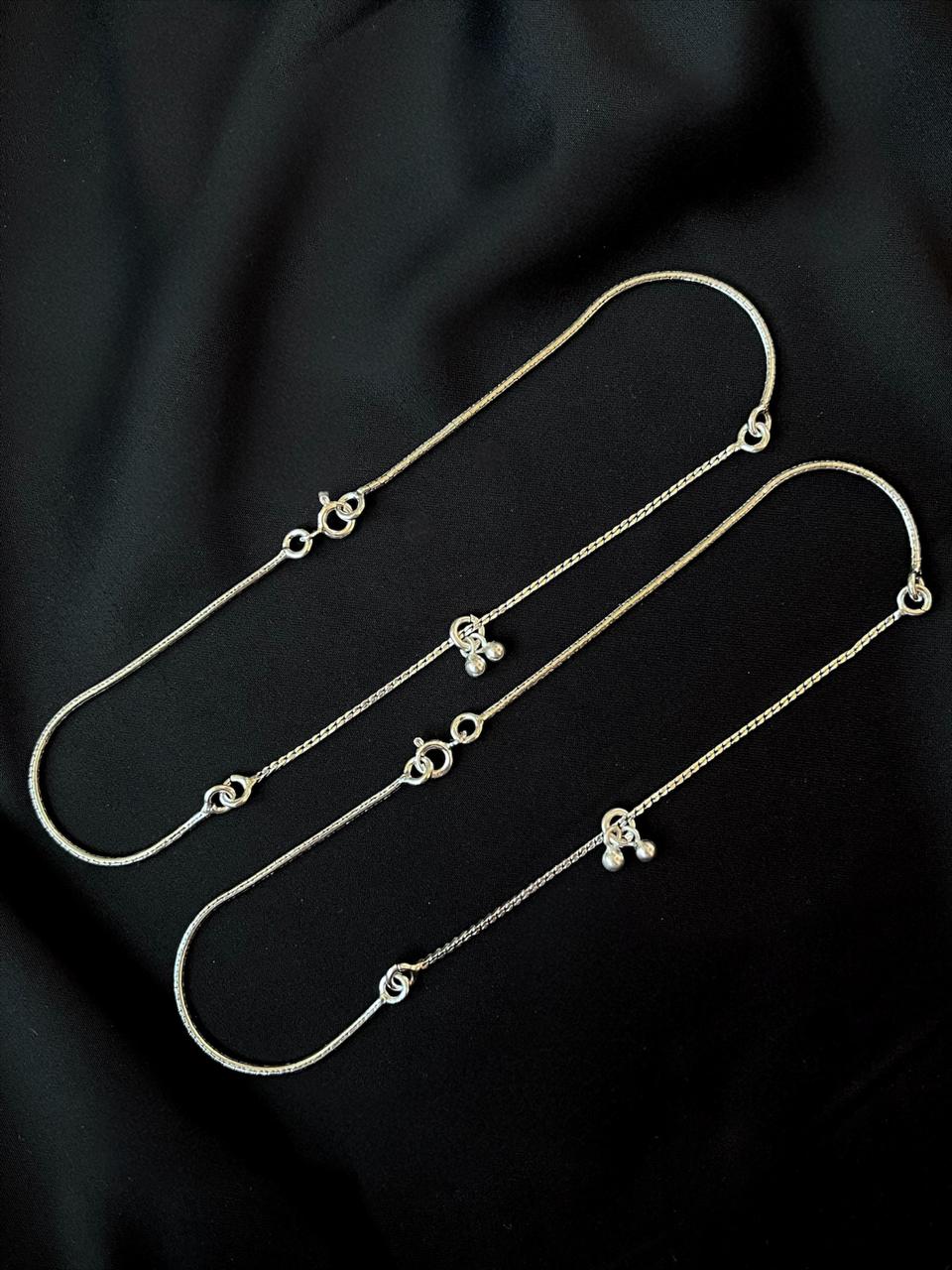 92.5 Silver Light Weight Anklet