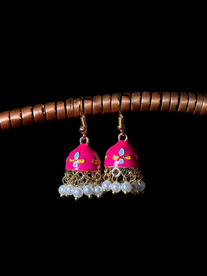 Meenakari Ethnic Jhumki Earring