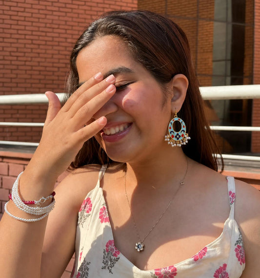 Meenakari Chandbali Earring