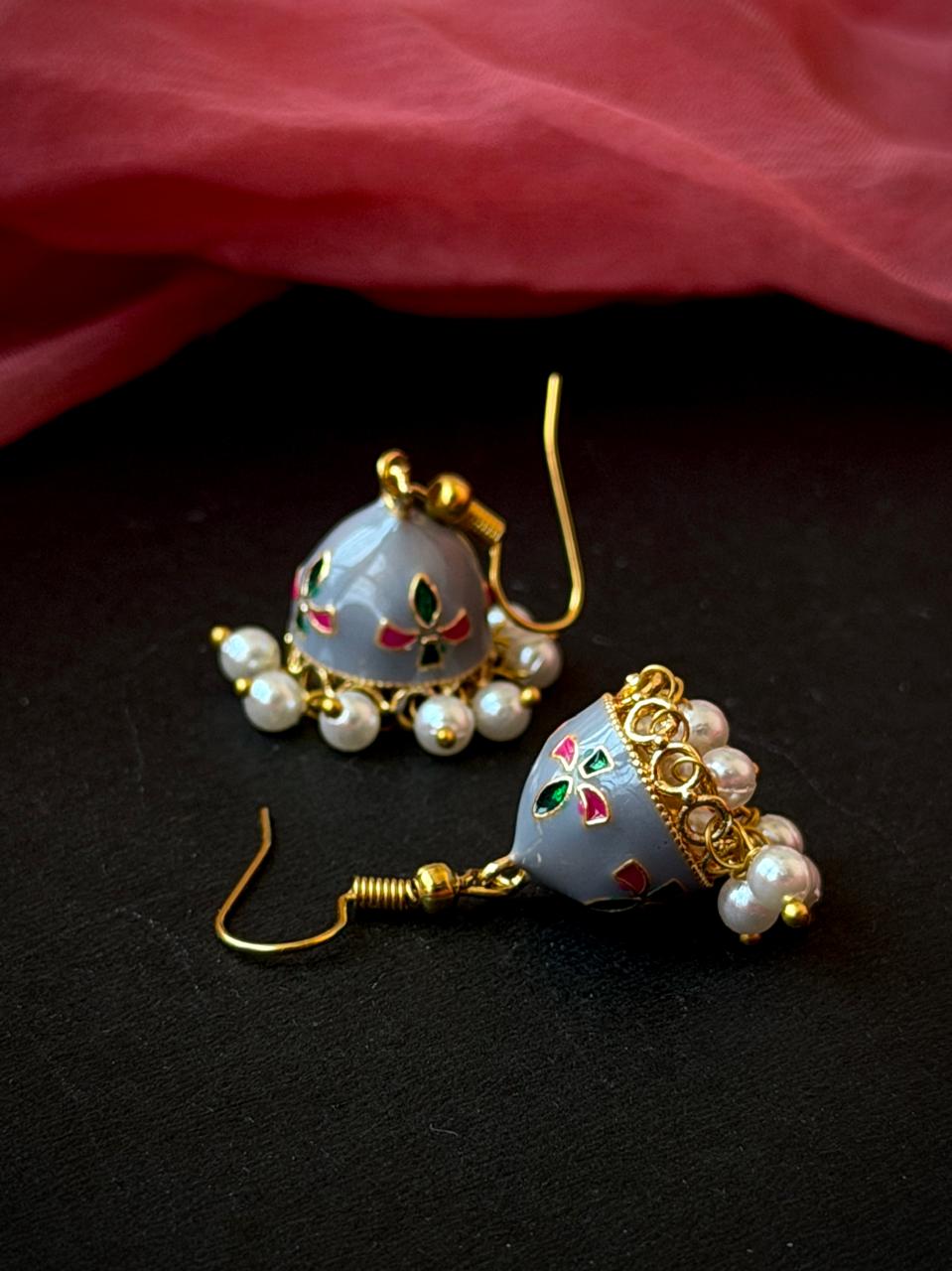 Meenakari Ethnic Jhumki Earring