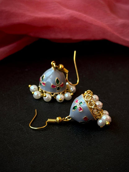 Meenakari Ethnic Jhumki Earring