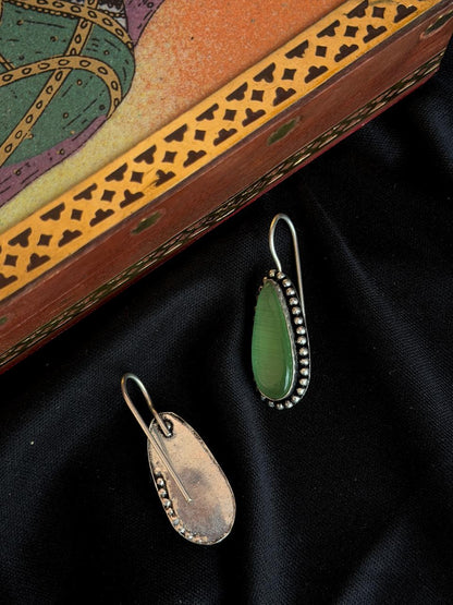 Monalisa Stone Silver Replica Earring