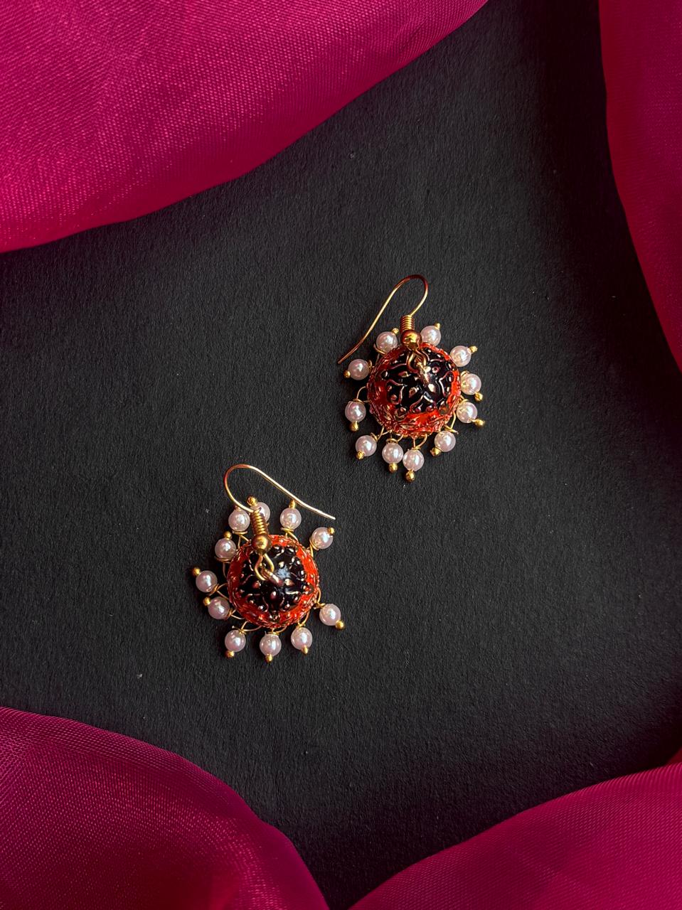 Meenakari Jhumki Earring