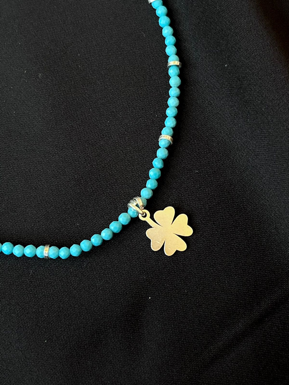 Silver Motif Beaded 92.5 Silver Anklet