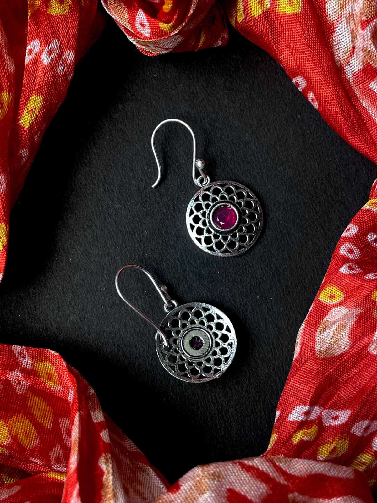 Monalisa Stone Silver Replica Earring