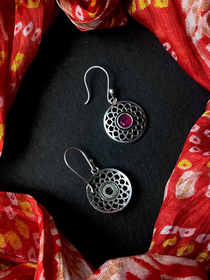 Monalisa Stone Silver Replica Earring