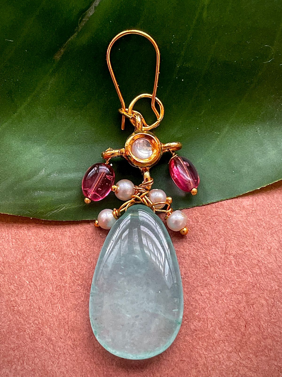 Natural Semi Precious Stone Earring