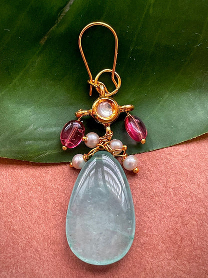 Natural Semi Precious Stone Earring