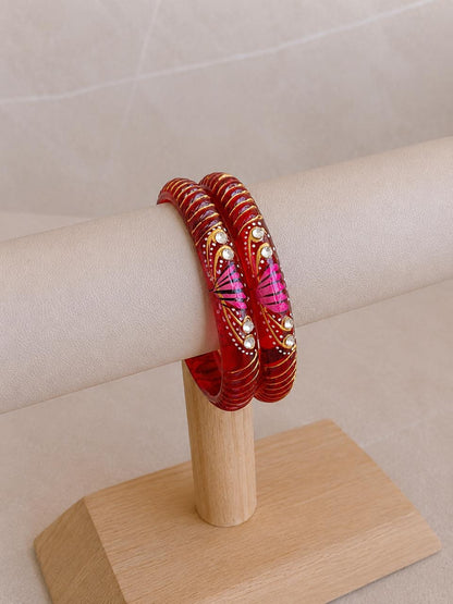 Hand Painted Glass Kada Bangles