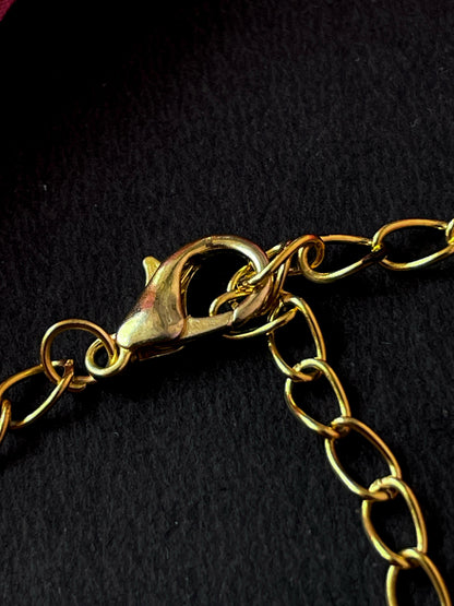 Jade Stone Golden Choker Necklace