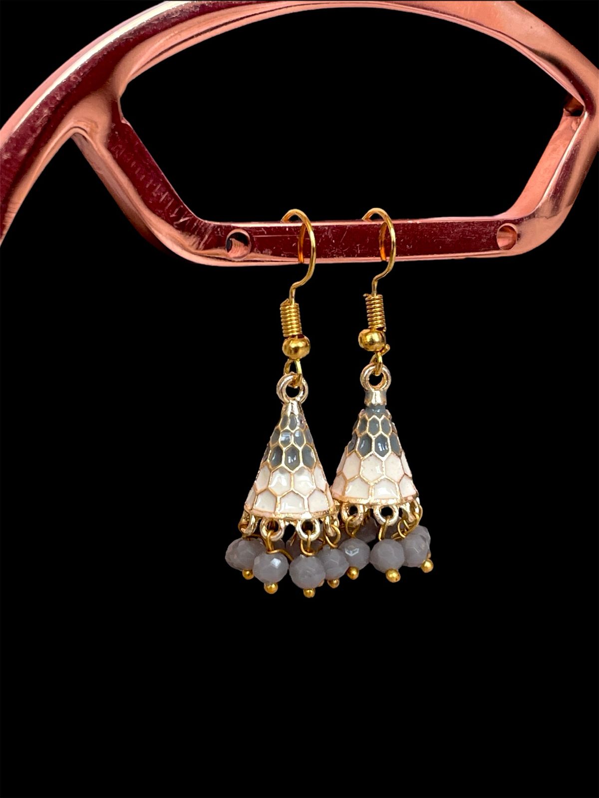 Meenakari Conical small Earring (Set of 2 pairs)