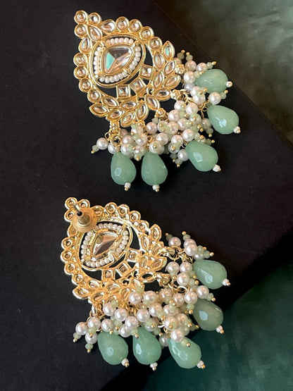 Kundan Pearl Ethnic Party wear Earring