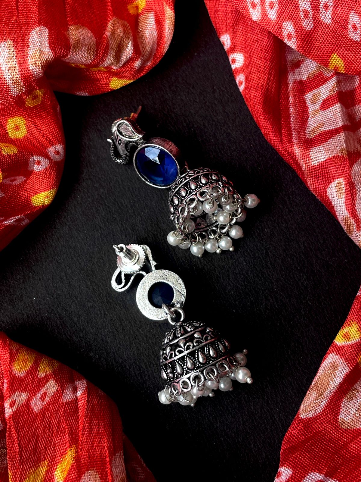 Monalisa Stone Oxidized Earring