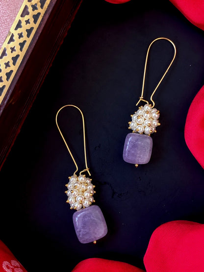 Natural stone with Cheer Earring
