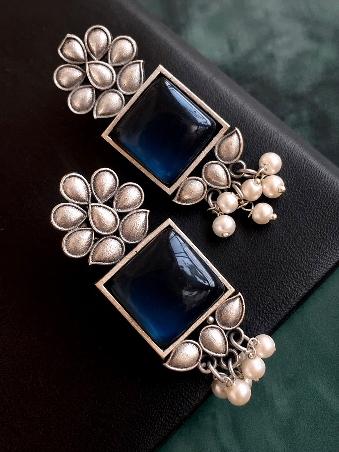 Monalisa Stone Silver Replica Earring