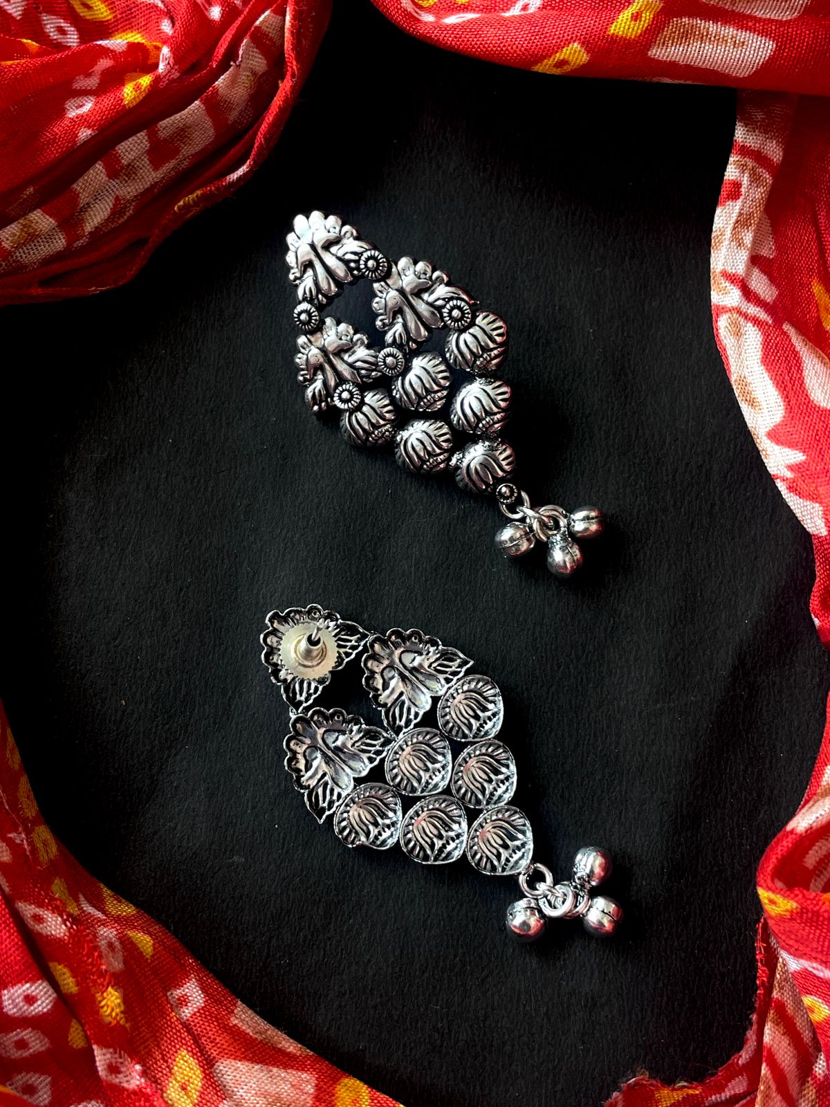 Silver Replica Traditional Partywear Choker with Earring set