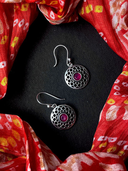 Monalisa Stone Silver Replica Earring