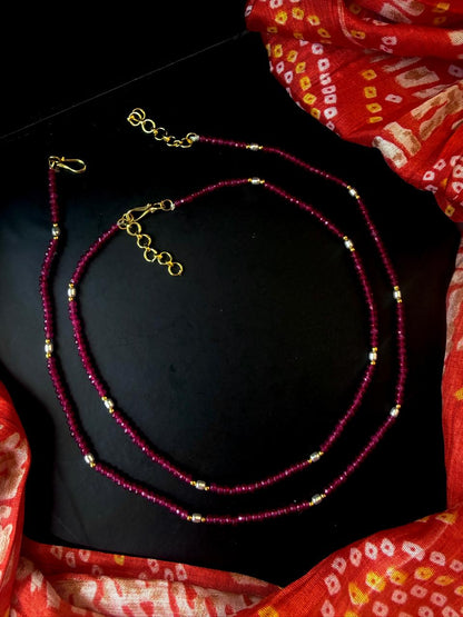 Stone Semi precious Beaded Double Layered Mala
