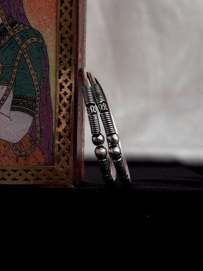 Oxidized Silver Replica Openable Bangles set