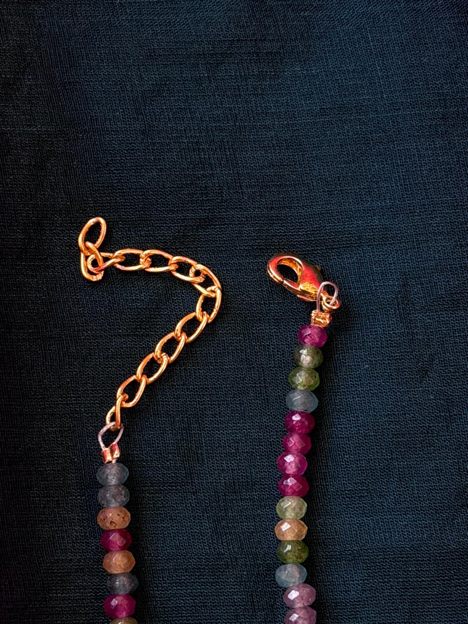 Multi Colour Stone Beads Singla Layer Mala