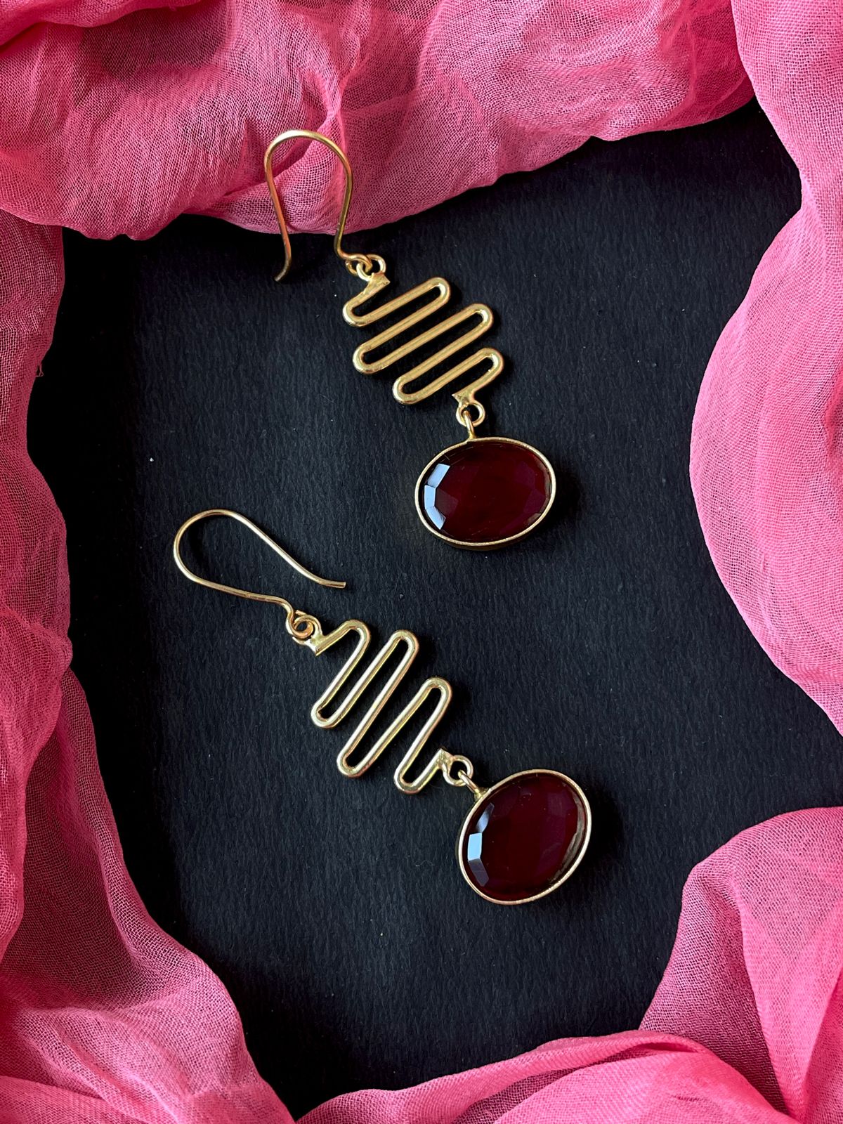 Monalisa Cut Stone Trendy Earring