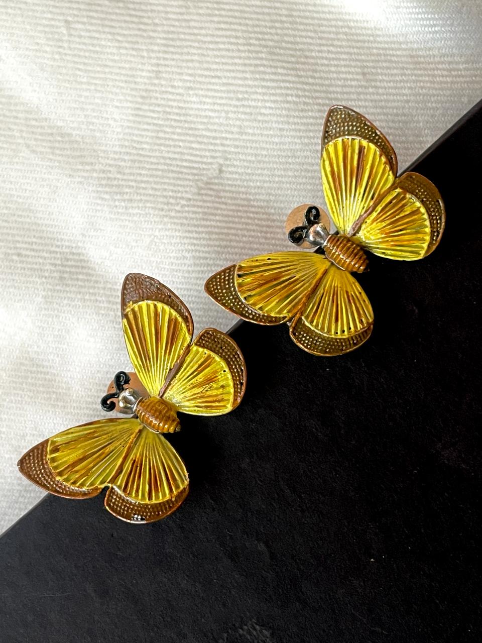Hand Painted Oxidized Stud Earring